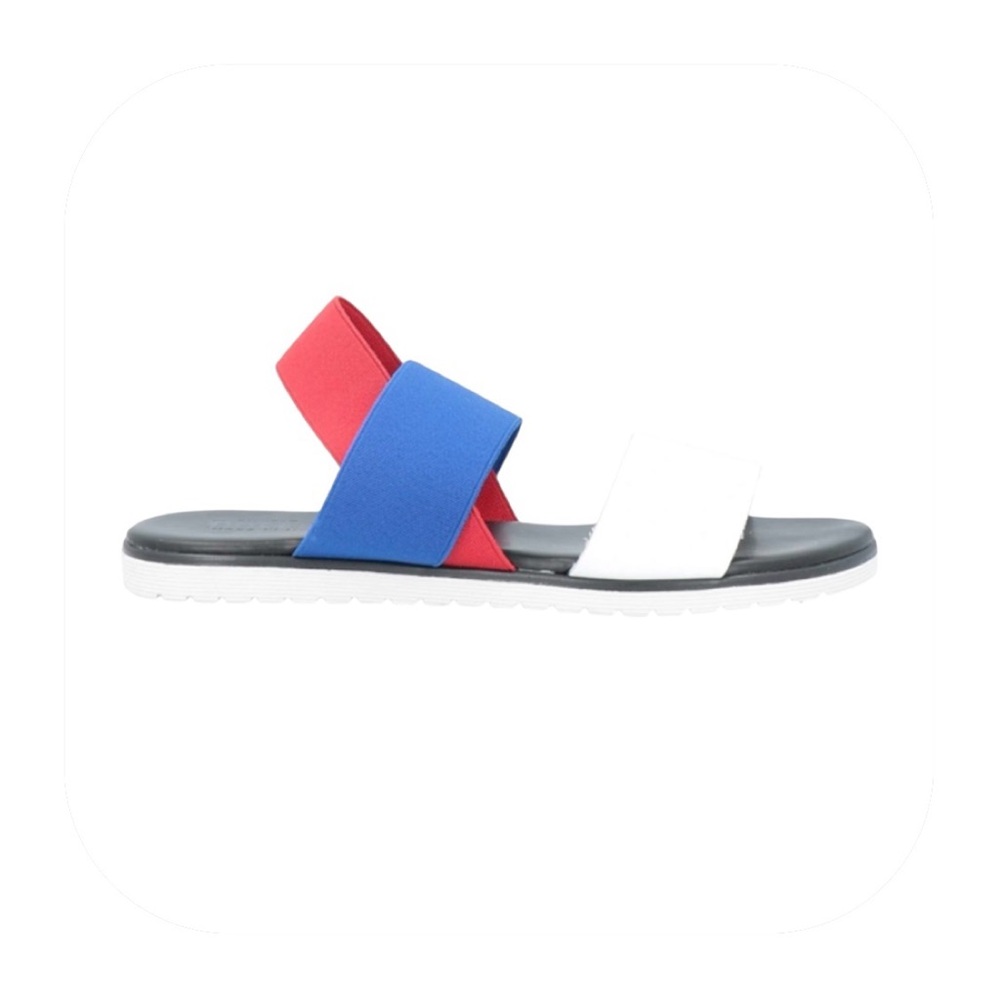 Studio Pollini size 5 (35) multistrap red white blue sandals